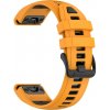 VSETKONAMOBIL 131635 SPORTY QUICK FIT Vymeniteľný silikónový remienok Garmin - šírka 20mm oranžový