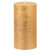 Sviečka MagicHome Vianoce, 6,9x13 cm, valcová, zlatá, metalický efekt