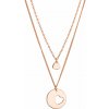 Pozlátený strieborný set náhrdelníkov pre mamičku a dcéru 62047 rose gold