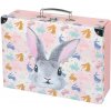Skladací školský kufrík BAAGL BUNNY Ružová,Mix