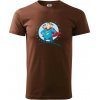 Ocko superman - chlapec a chlapec - Klasické pánske tričko vyššej gramáže - XS ( Čokoládová )