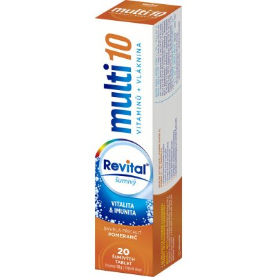 Revital multi 10 vitamínov pomaranč 20 šumivých tabliet