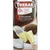 Torras Bezlepková biela čokoláda s kokosom bez pridaného cukru 75 g