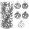 Tutumi Sada vianočných ozdôb BOMBKI 30 ks mix druhov strieborná a biela