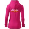 Cycling ekg - Mikina dámska trendy zipper s kapucňou - XS ( Purpurová )