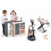 Set kuchynka ostrovček s upratovacím vozíkom Kitchen Island 360° Smoby a žehliaca doska s vysávačom so zvukom