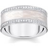 Thomas Sabo TR2446-041-14-58 Silver band prstýnek with white zirconia and enamel