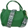 NovaKabelka.sk Tea Verde Freddo s prídavným popruhom kožená talianska crossbody kabelka zelená