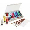 PRIMO Akrylové farby, sada, 8 x 75ml, plátno, 5 štetcov LUX