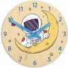 ModernClock Detské nástenné hodiny Ami Astronaut 30 cm viacfarebné