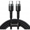 Baseus CATKLF-ALG1 Cafule Nylon USB Typ C Power Delivery 2.0 100W 20V 5A, 2M, šedý