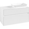 VILLEROY & BOCH Collaro závesná skrinka pod umývadlo na dosku (umývadlo vpravo), 2 zásuvky, 1000 x 500 x 548 mm, White Matt, C11100MS