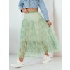 DStreet Maxi sukňa MILANI Farba mintová krémová