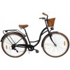 Dámsky mestský bicykel Jasmine B204 čierny s košíkom 28
