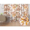 Biante Bavlnený záves Sandra SA-530 Hnedý eukalyptus na bielom 150x150 cm