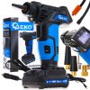 Akumulátorový kompresor 0,2-10,3 Bar, 12V, 1.5Ah batéria, 23l/min, LCD display, GEKO