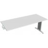 Hobis Rokovací stôl Flex, 180x75,5x80 cm, biely/kov