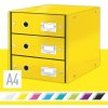 Zásuvkový box LEITZ Click & Store WOW, 3dielny, žltý (60480016)
