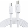 *Green Cell Bílý kabel USB-C typu C 2m Green Cell PowerStream, napájení 60 W, rychlé nabíjení 3.0 (Bílý kabel GC PowerStream USB-C - USB-C o délce 2m s podporou rychlého nabíjení ve standardu Power De