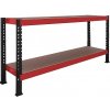 Trestles Nekonečný priemyselný regál 1400x1600x600, 2 police Farba: červená a čierna
