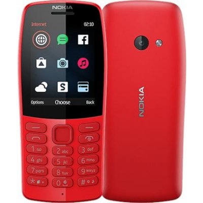 Nokia 210 Červená, 2,4", TFT, 240 x 320 pixelov, 16 MB, Dual SIM, Modrátooth, 3.0, USB verzia microUSB, fotoaparát 0,3 MP, 1020 mAh 63450535
