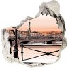 Fototapeta diera na stenu Súmrak v paríži 75x75 cm