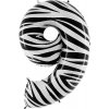 Nafukovací balónik číslo 9 zebra 102cm extra veľký - Grabo