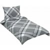 Bellatex Obliečky satén 94/958 káro sivé 140x200 70x90