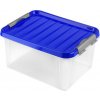 Heidrun Plastový úložný box s vekom Clip box 14l