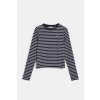 Gant Shield Slim Ribbed Striped Top modrá