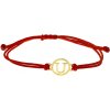 Šperky VIA Zlatý náramok s červenou šnúrkou - U - SVN21
