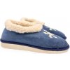 Dámske teplé papuče zateplené ovčou vlnou modré (38)