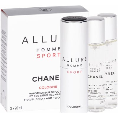Chanel Allure Homme Sport Cologne EDC 20 ml (plnitelný flakon) + náplň 2 x 20 ml darčeková sada