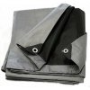 Ekspand krycia plachta 260g/m² 4x5 m strieborná/čierná
