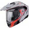 Helma na motorku SCORPION ADX-2 KAMPS sivo/červená Veľkosť: S