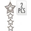 Dekorácia závesná - Hviezda Glitter 23 cm, mix/sada 2ks