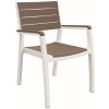 Keter Záhradné kreslo Harmony biele / cappuccino | cena za ks