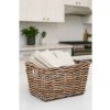 Dekoračný úložný kôš CESTA, ratan, dĺžka 33 cm, natur