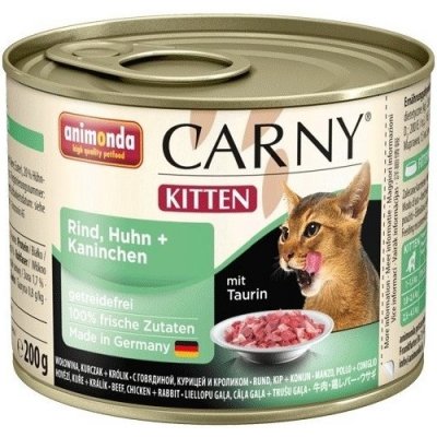 Animonda CARNY® cat Kitten hovädzie,kura a králik 200 g konzerva
