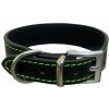Bafpet Kožený obojok CARBON 34cm/23mm zelená