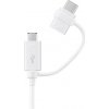 Samsung EP-DG930DWEGWW Propojovací z USB na micro USB nebo USB typ C, bílý