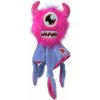 Hračka Dog Fantasy Monsters strašidlo pískacie chlpaté ružové s dečkou 28cm
