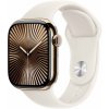 Apple Watch Series 10 46 mm Cellular zlatý titán s hviezdne bielym športovým remienkom M/L MWYY3QC/A
