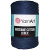 Špagát Macrame Cotton Lurex Tmavo modrá 740