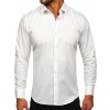 Bolf pánska bavlnená elegantná slim fit košeľa s dlhými rukávmi TSM13 biela
