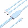 Dátový kábel Vention USB 2.0 Type-C Male to 2 Type-C Male 5A Cable 1.5M Blue Silicone Type (CTMSG)