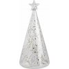 LED lampáš Raeder vianočný stromček 22 cm, strieborný