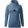 EKG bubeník - Mikina dámská Cape s kapucí - 2XL ( Denim )