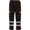 Yoko Hi-Vis nohavice s vreckami na chrániče HV018T Black 44/31