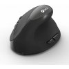 C-TECH myš VEM-17, vertikální, Dual mode, bezdrátová, BT5.0 + 2,4GHz, 1600DPI, černá